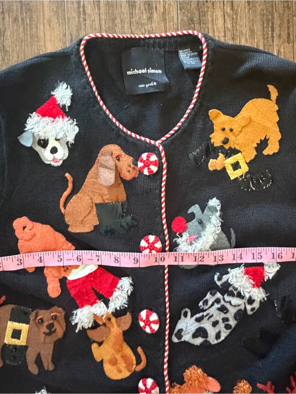 Michael Simon New York Christmas Dog
Puppy Cardigan Vintage size M - Picture 11 of 12